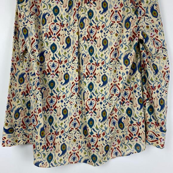 New Zara The Martina Blouse Cotton Paisley Print Tunic Womens Size Small - Picture 10 of 12